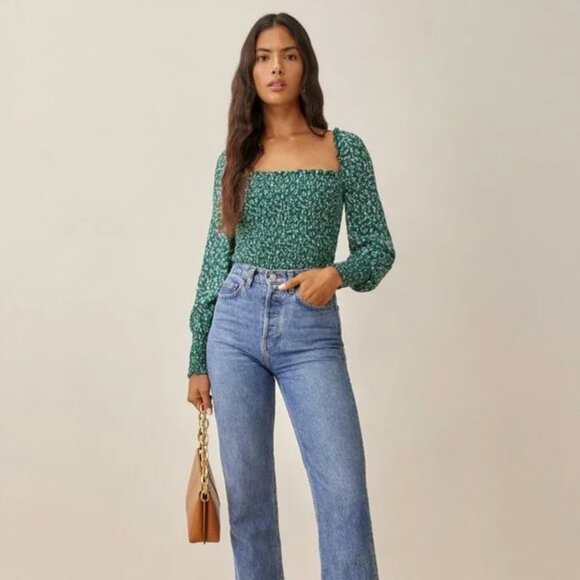 Reformation | Pinto Top (Size M) | Parsley - Picture 1 of 8
